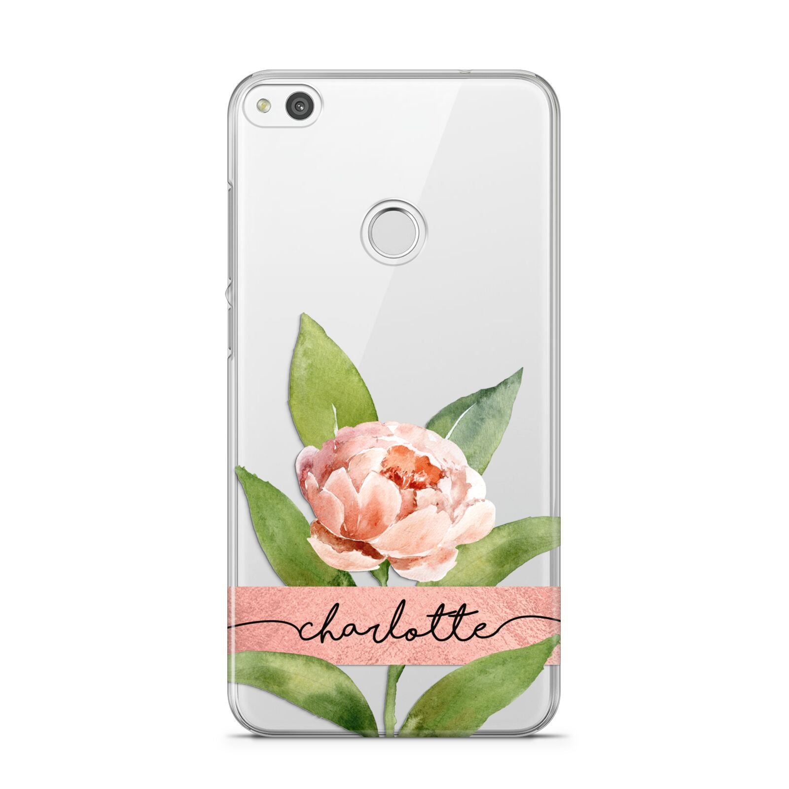 Personalised Pink Peony Huawei P8 Lite Case