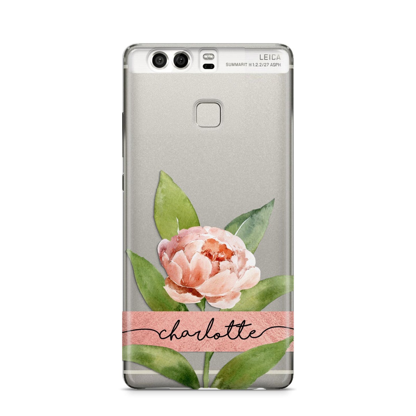 Personalised Pink Peony Huawei P9 Case