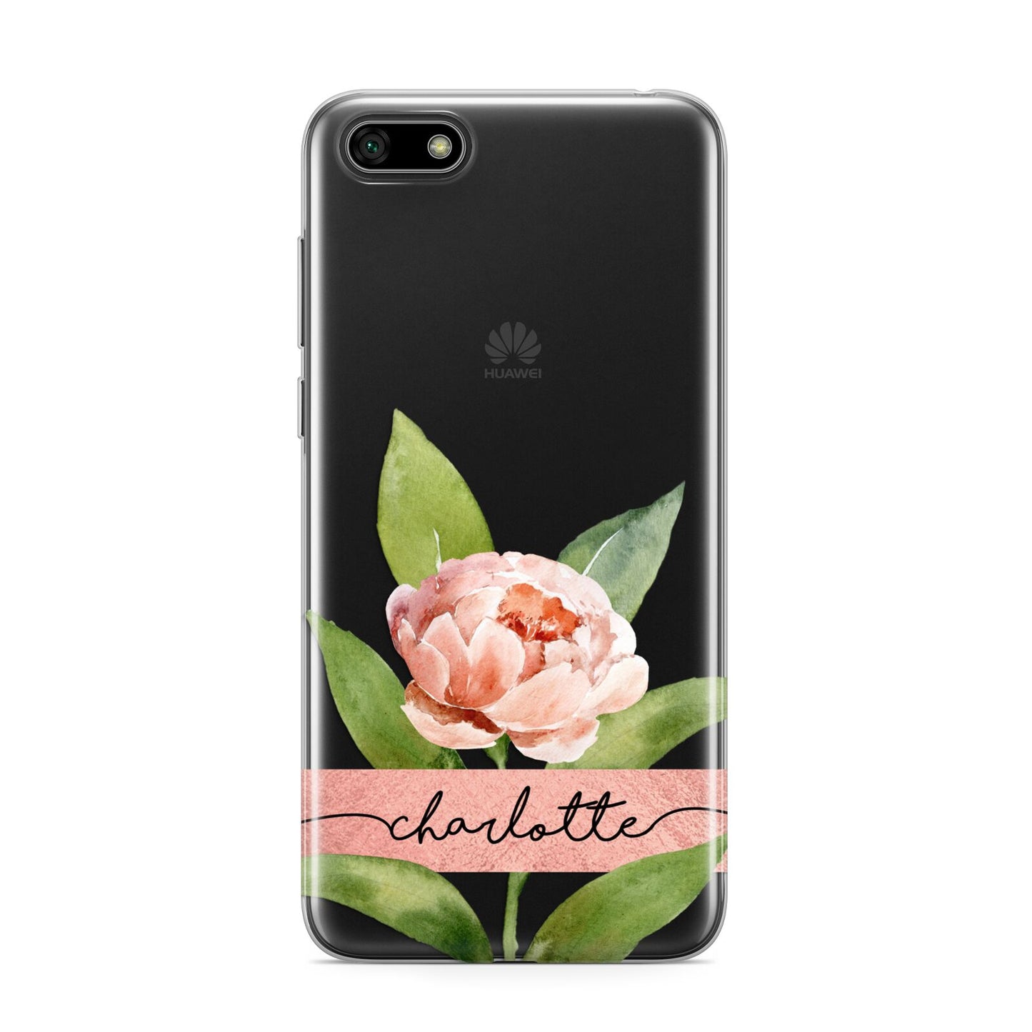 Personalised Pink Peony Huawei Y5 Prime 2018 Phone Case