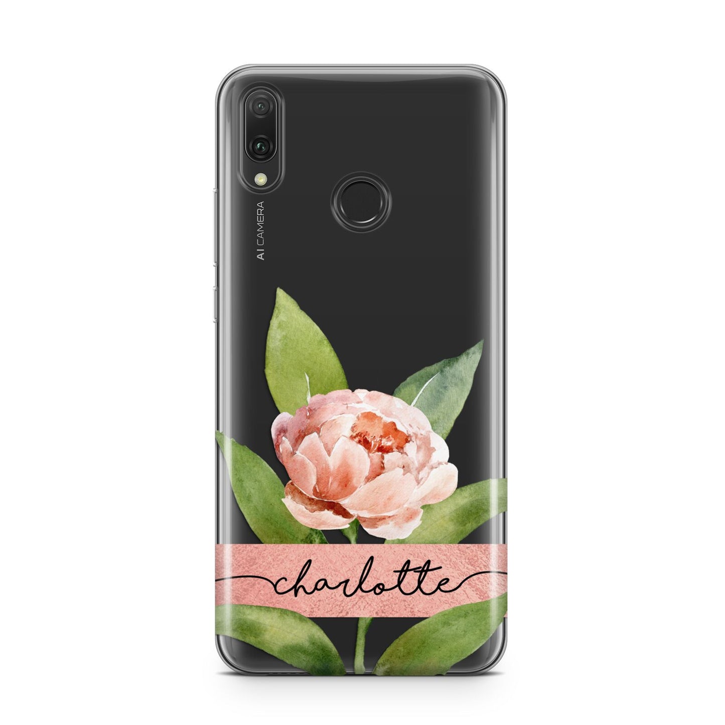 Personalised Pink Peony Huawei Y9 2019