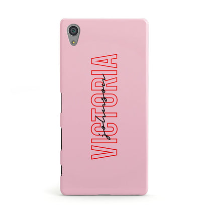 Personalised Pink Red Names Sony Xperia Case