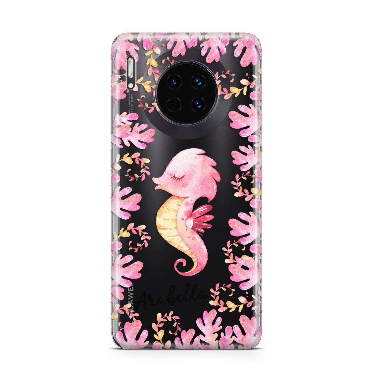 Personalised Pink Seahorse Huawei Mate 30