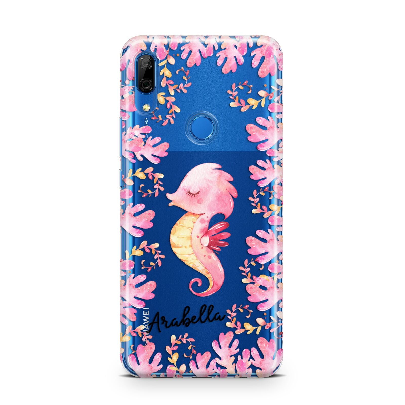 Personalised Pink Seahorse Huawei P Smart Z