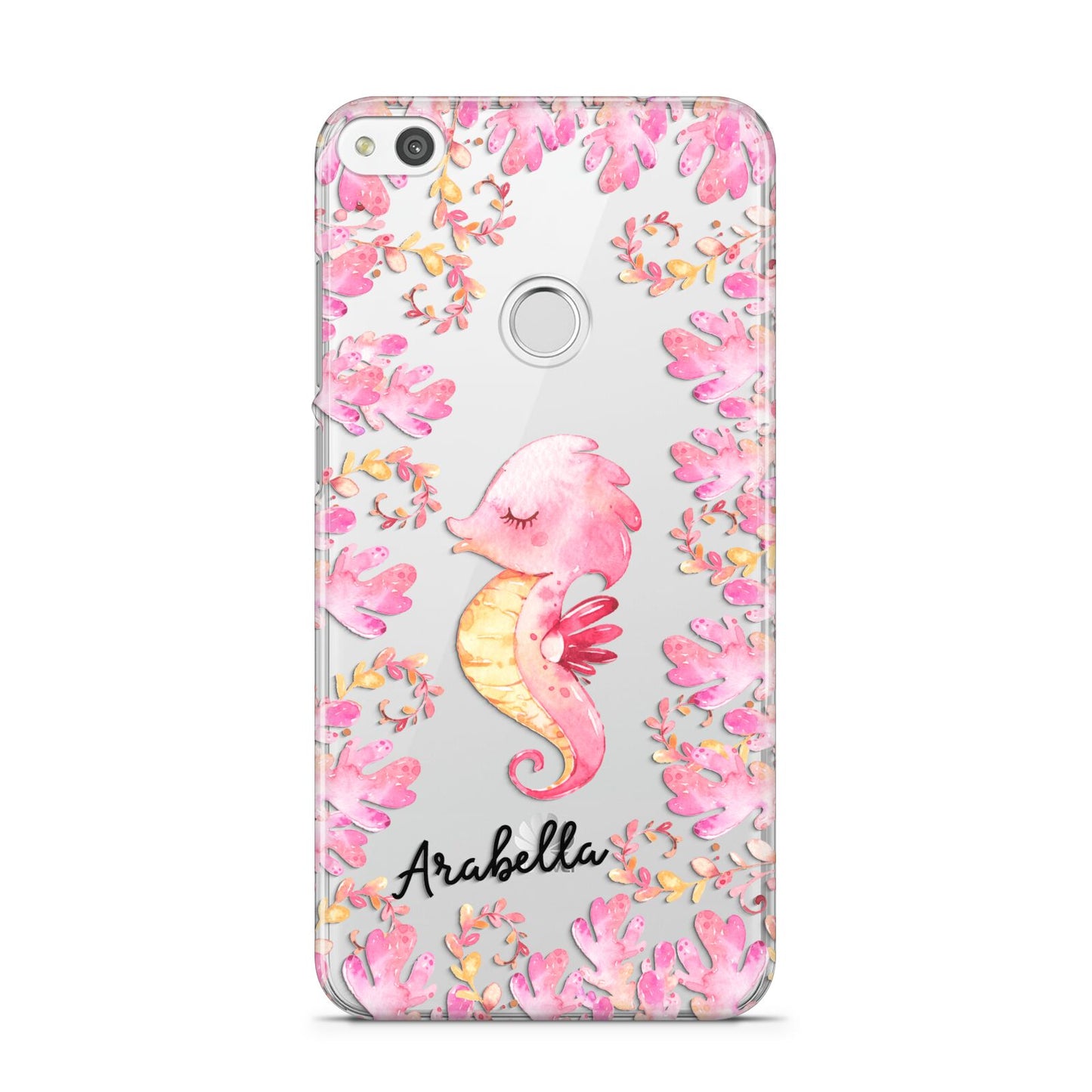 Personalised Pink Seahorse Huawei P8 Lite Case