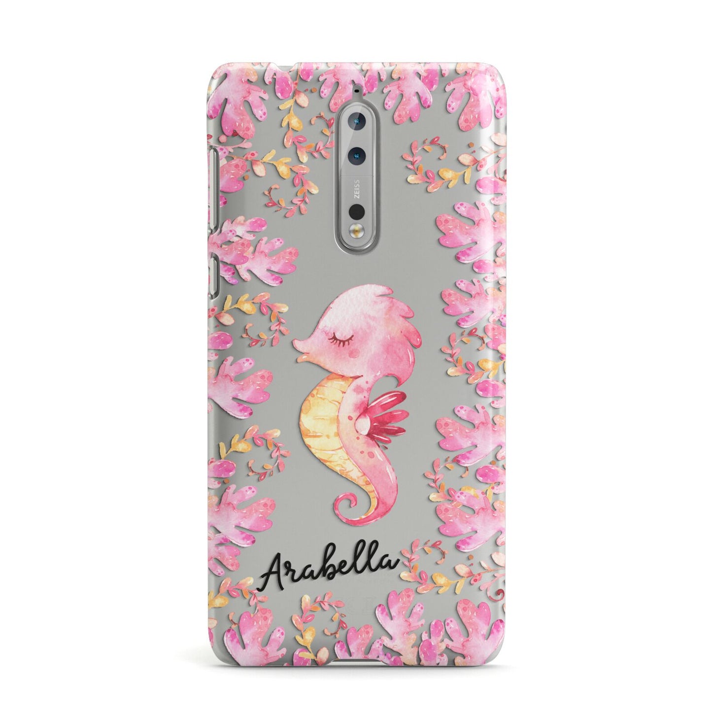 Personalised Pink Seahorse Nokia Case