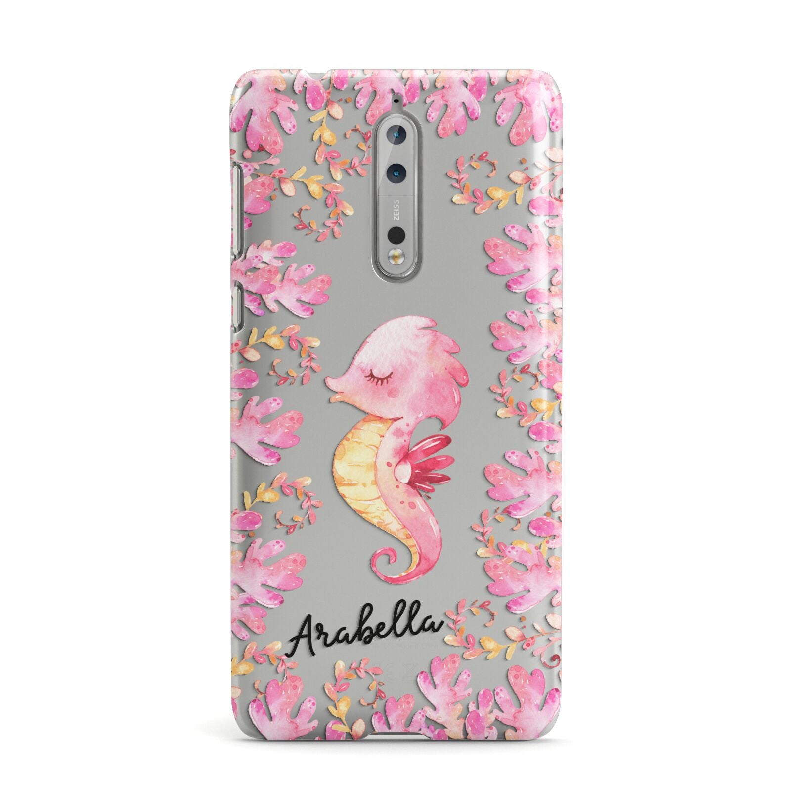 Personalised Pink Seahorse Nokia Case