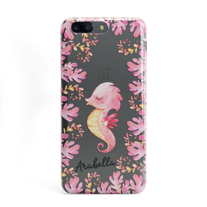 Personalised Pink Seahorse OnePlus Case