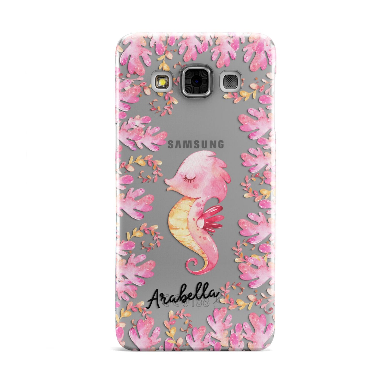 Personalised Pink Seahorse Samsung Galaxy A3 Case