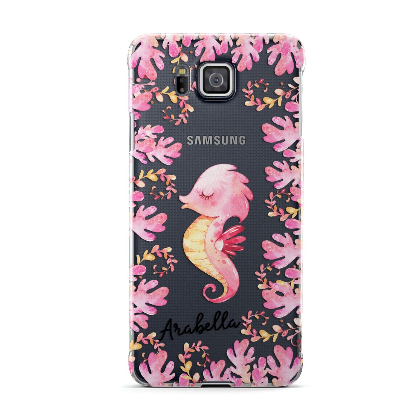 Personalised Pink Seahorse Samsung Galaxy Alpha Case