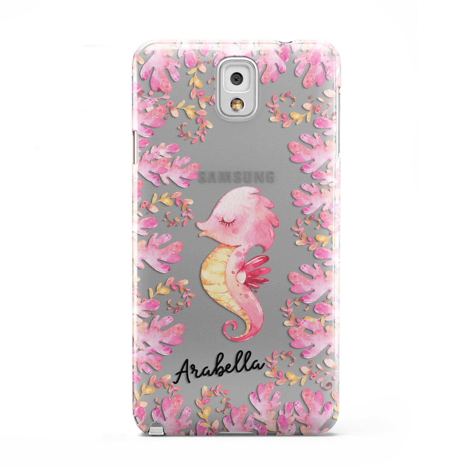 Personalised Pink Seahorse Samsung Galaxy Note 3 Case