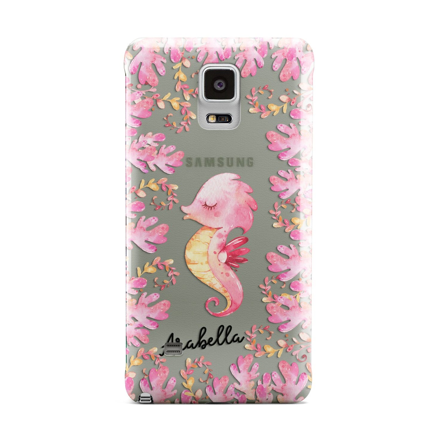 Personalised Pink Seahorse Samsung Galaxy Note 4 Case