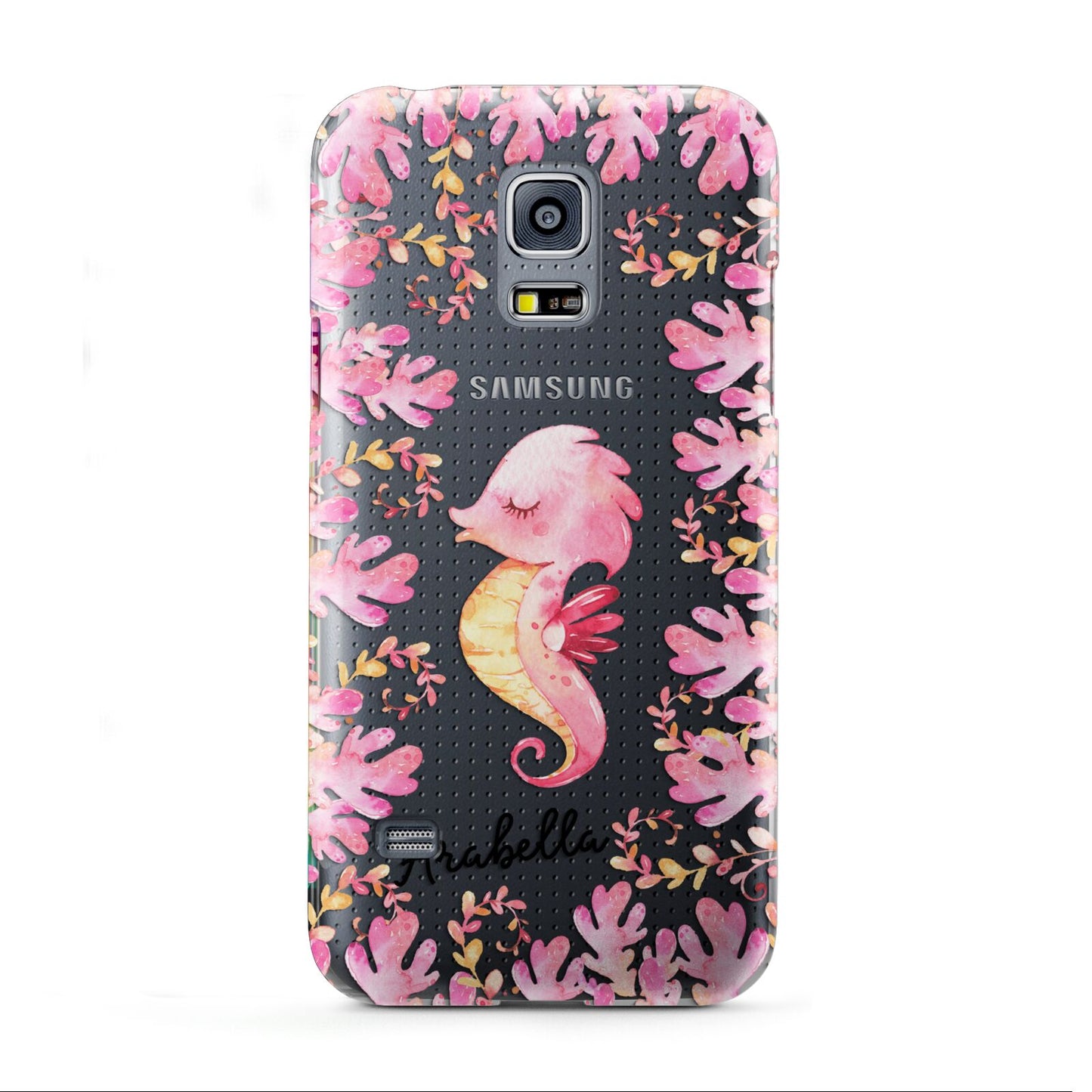 Personalised Pink Seahorse Samsung Galaxy S5 Mini Case