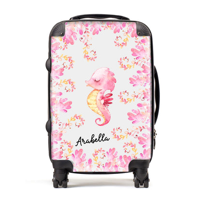 Personalised Pink Seahorse Suitcase