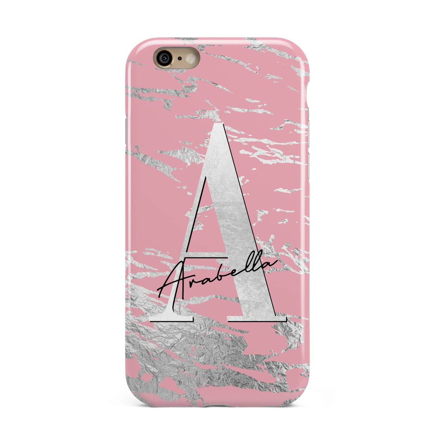 Personalised Pink Silver Apple iPhone 6 3D Tough Case