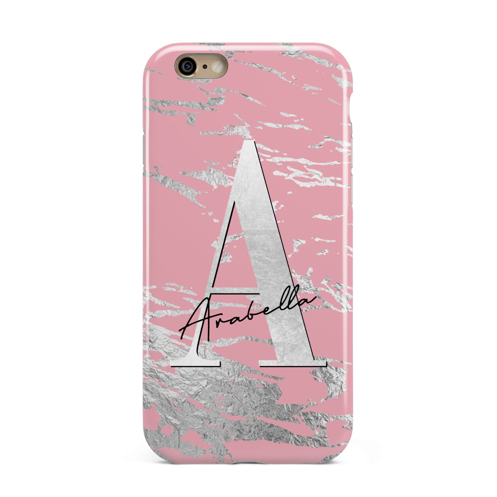 Personalised Pink Silver Apple iPhone 6 3D Tough Case