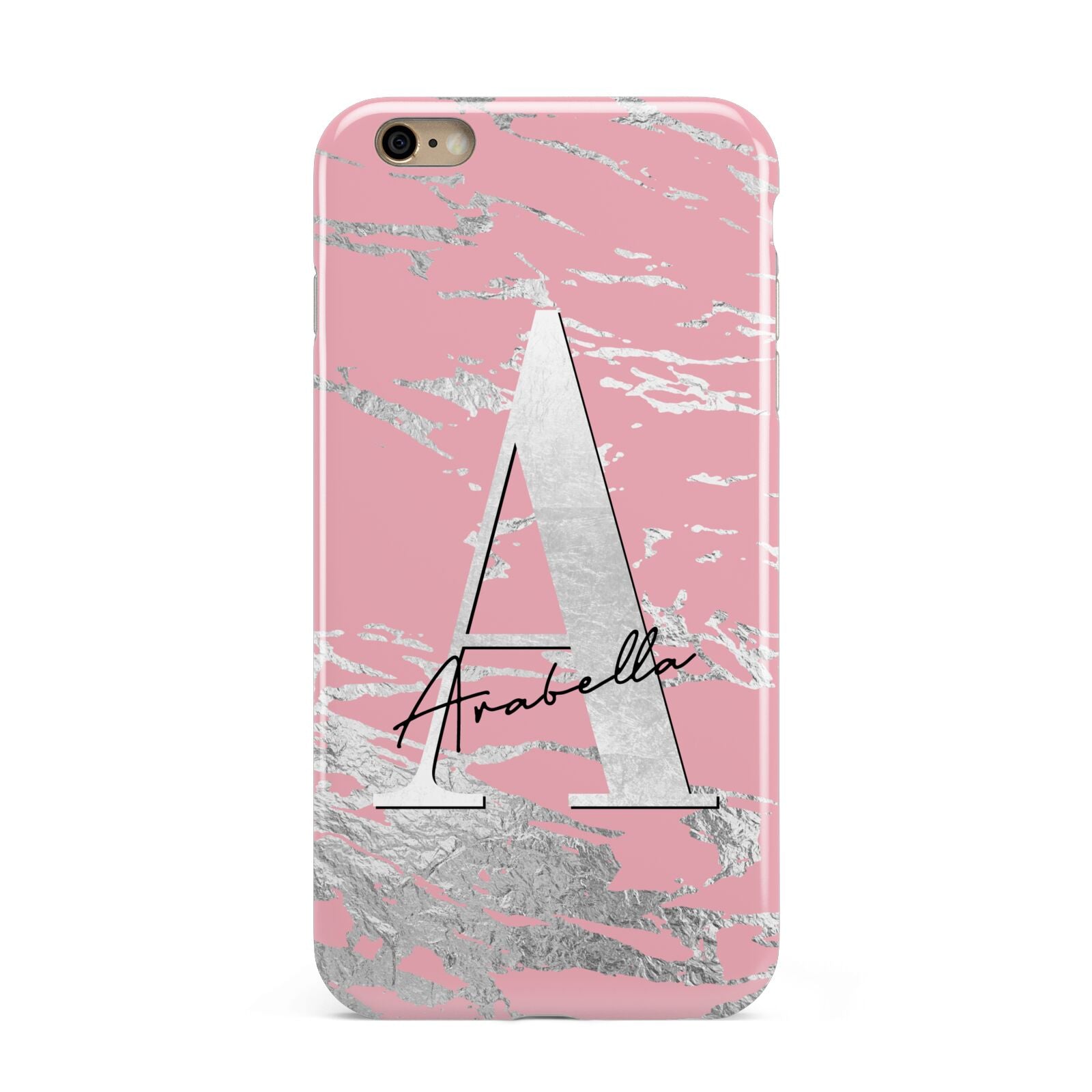 Personalised Pink Silver Apple iPhone 6 Plus 3D Tough Case