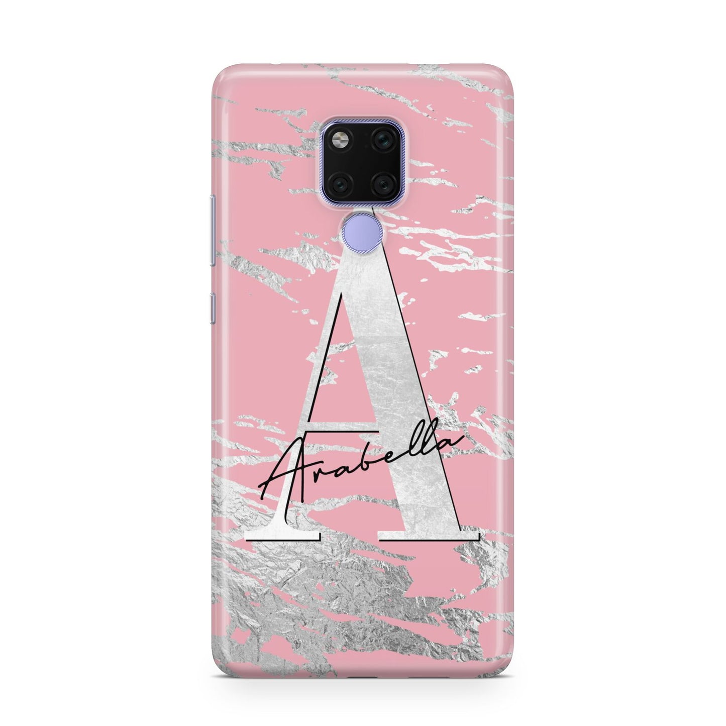 Personalised Pink Silver Huawei Mate 20X Phone Case