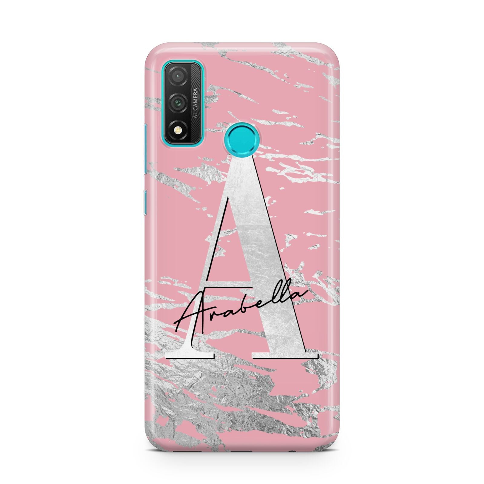 Personalised Pink Silver Huawei P Smart 2020