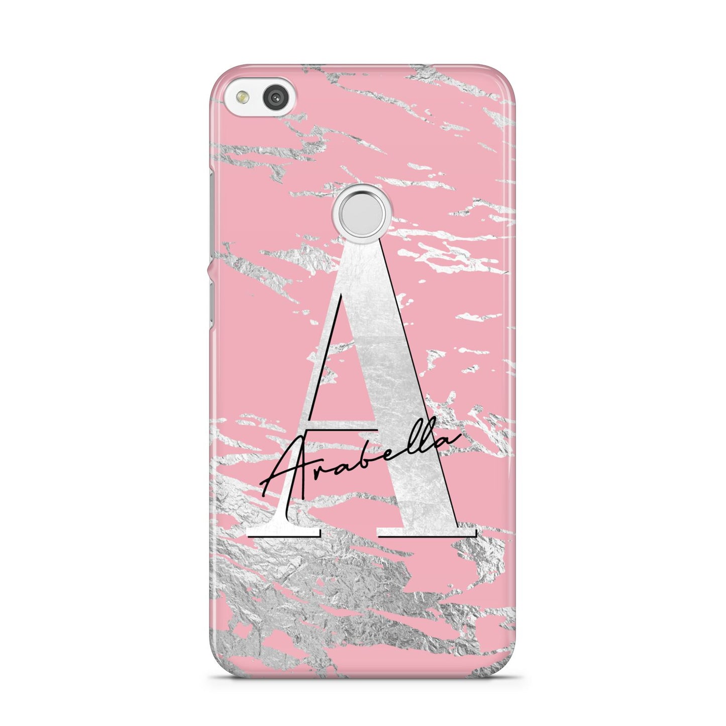 Personalised Pink Silver Huawei P8 Lite Case