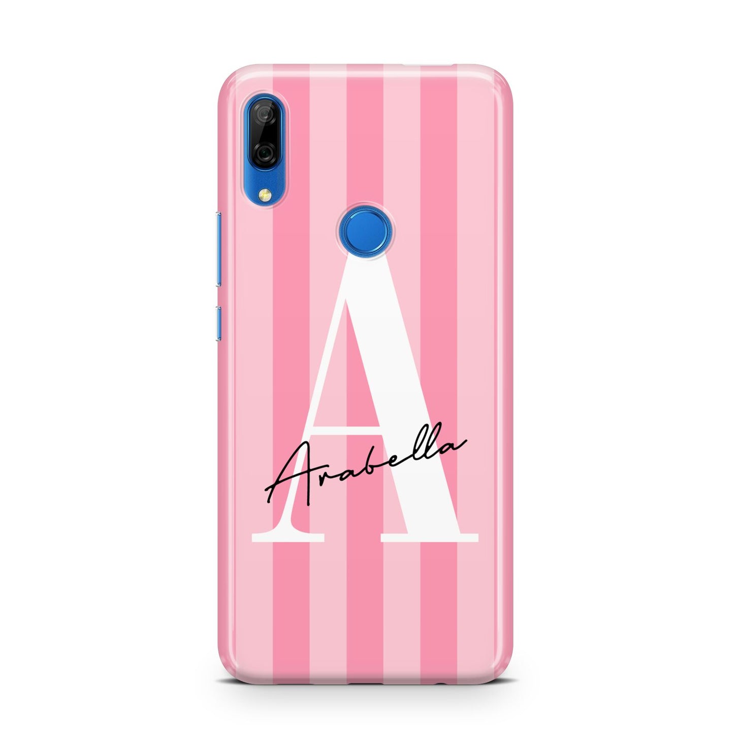 Personalised Pink Stripes Initial Huawei P Smart Z