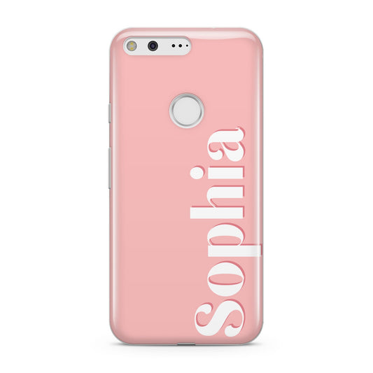 Personalised Pink Text Google Pixel Case