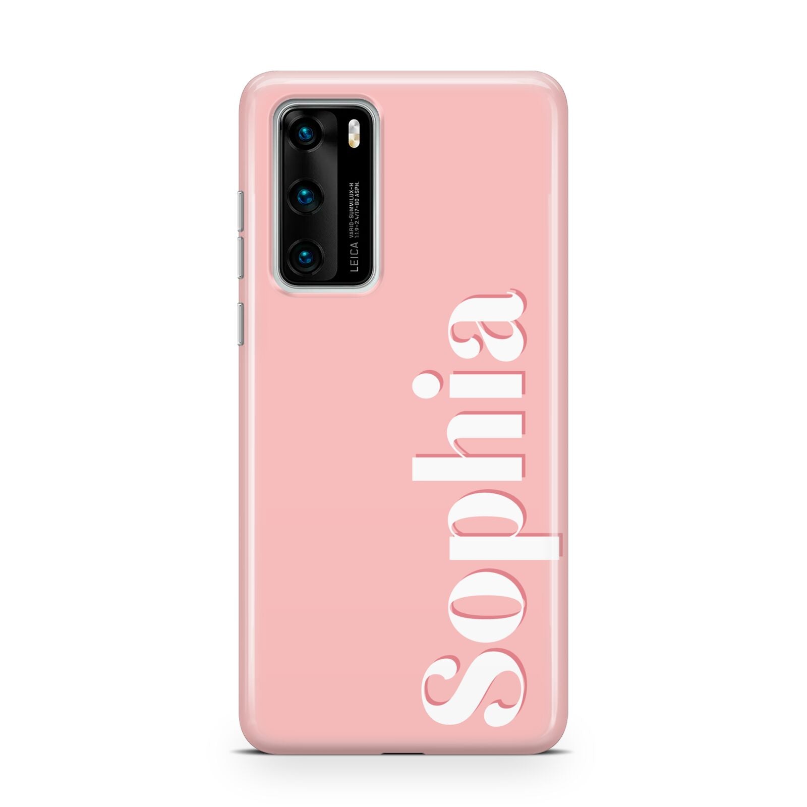 Personalised Pink Text Huawei P40 Phone Case