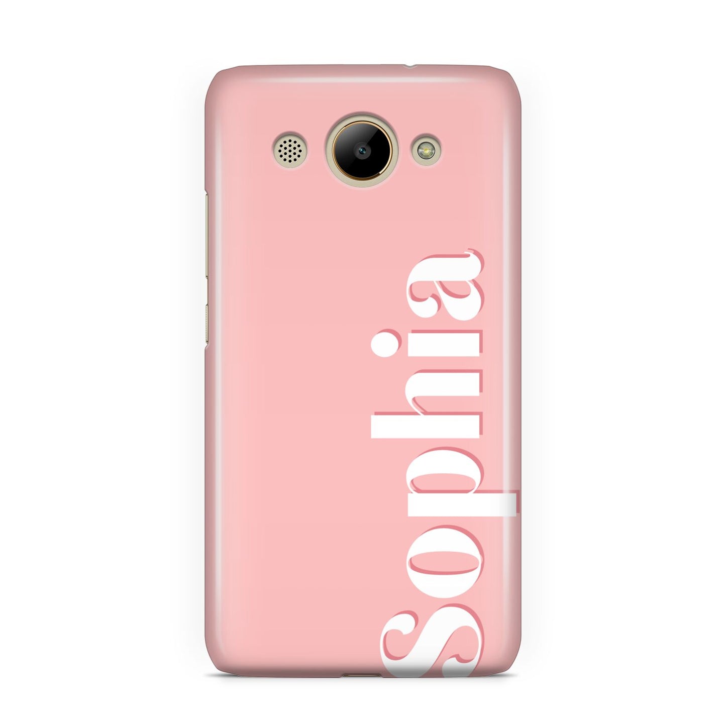 Personalised Pink Text Huawei Y3 2017