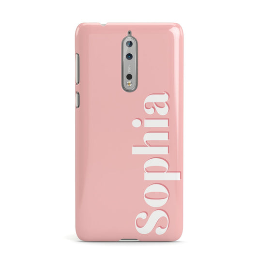 Personalised Pink Text Nokia Case