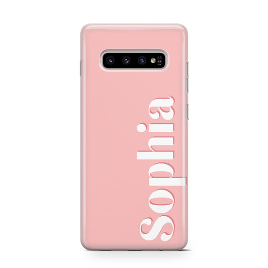 Personalised Pink Text Protective Samsung Galaxy Case