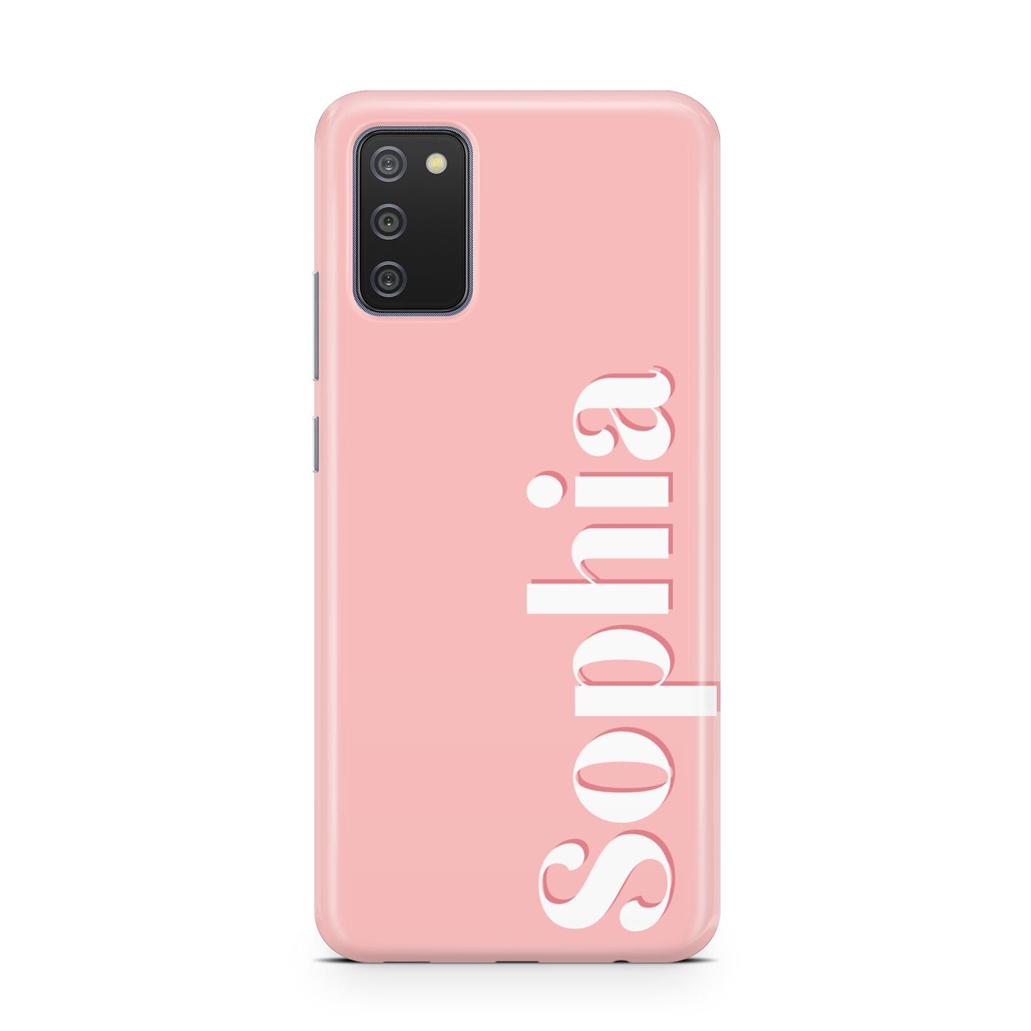 Personalised Pink Text Samsung A02s Case