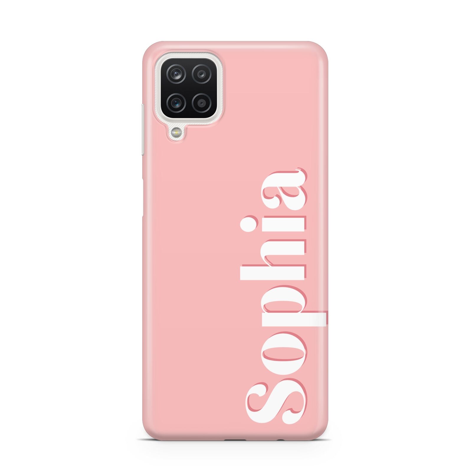 Personalised Pink Text Samsung A12 Case