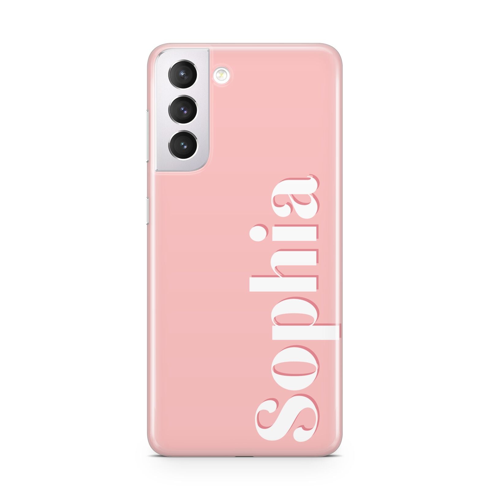 Personalised Pink Text Samsung S21 Case