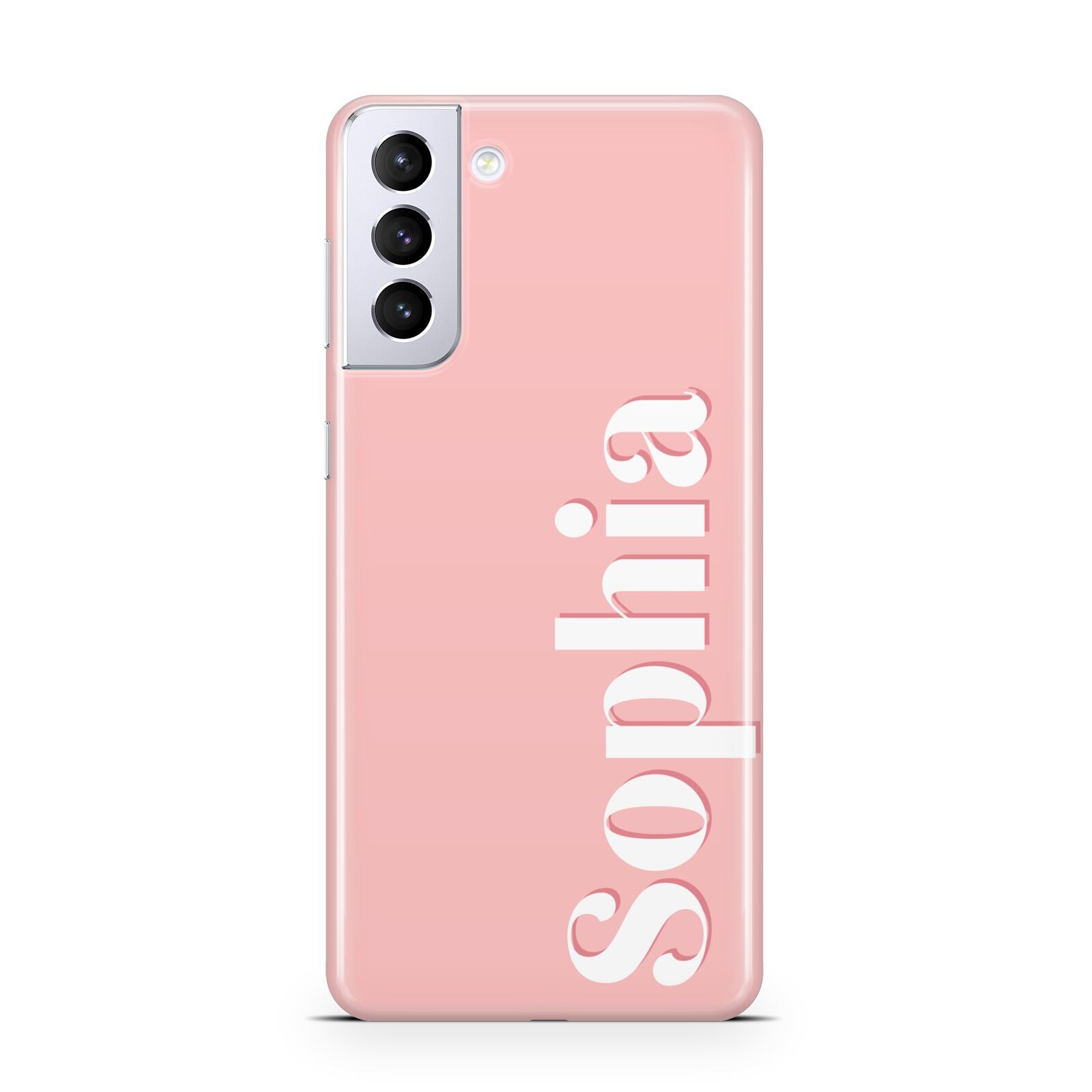 Personalised Pink Text Samsung S21 Plus Case