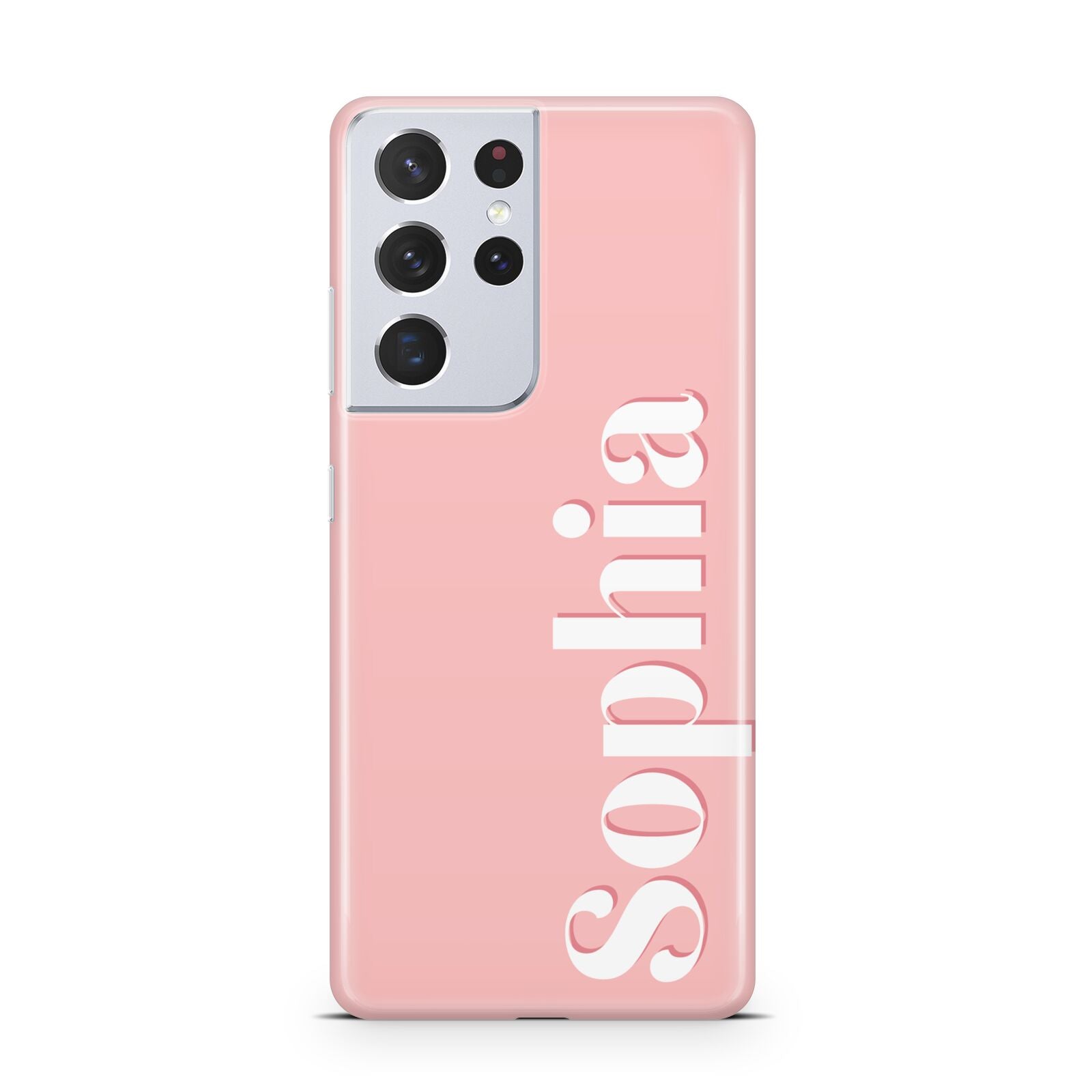 Personalised Pink Text Samsung S21 Ultra Case