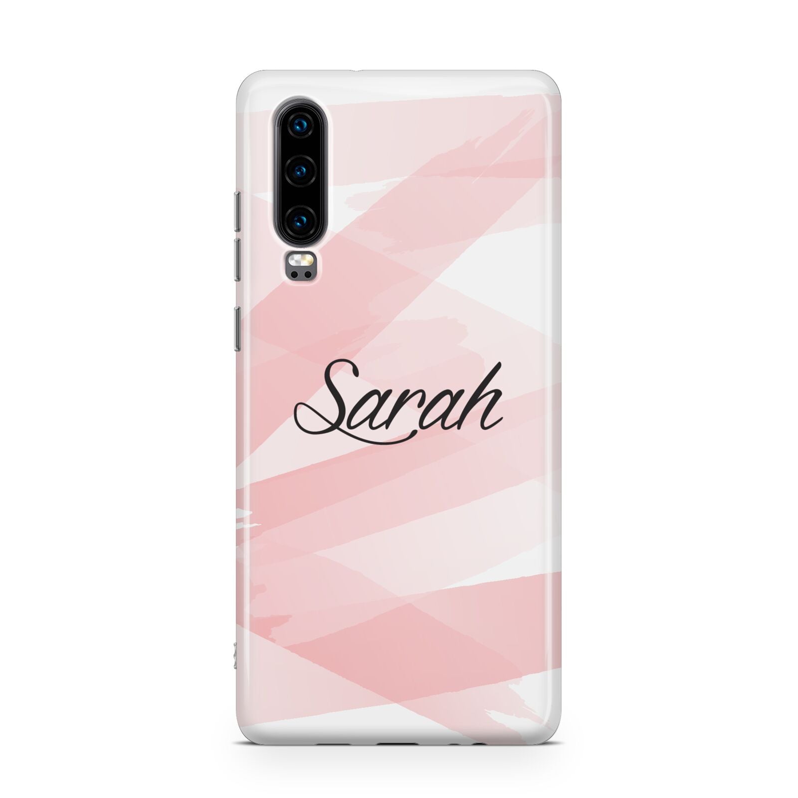 Personalised Pink Watercolour Name Huawei P30 Phone Case