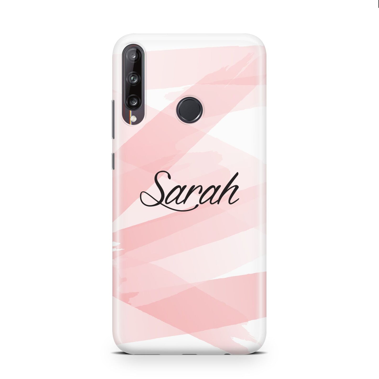 Personalised Pink Watercolour Name Huawei P40 Lite E Phone Case