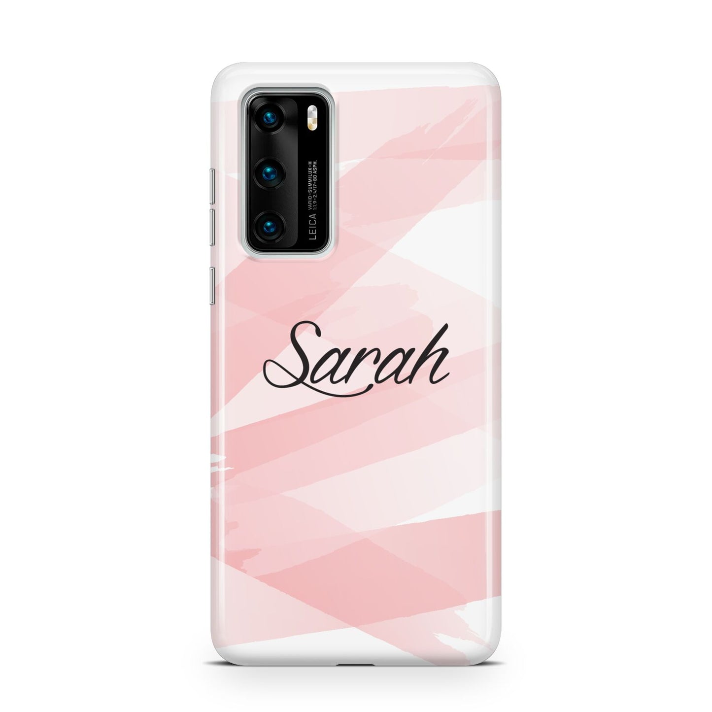 Personalised Pink Watercolour Name Huawei P40 Phone Case