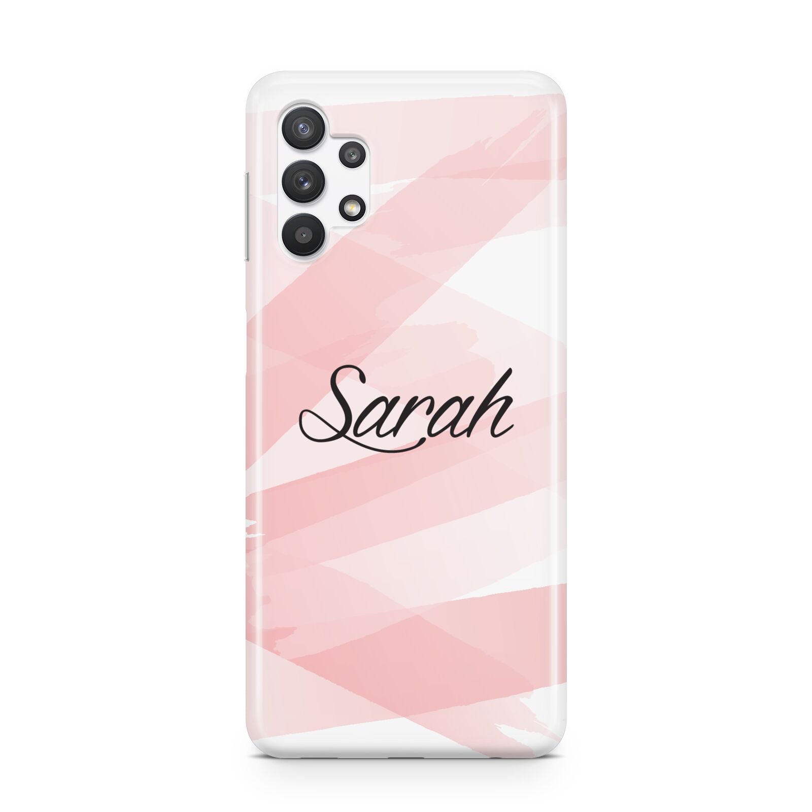 Personalised Pink Watercolour Name Samsung A32 5G Case