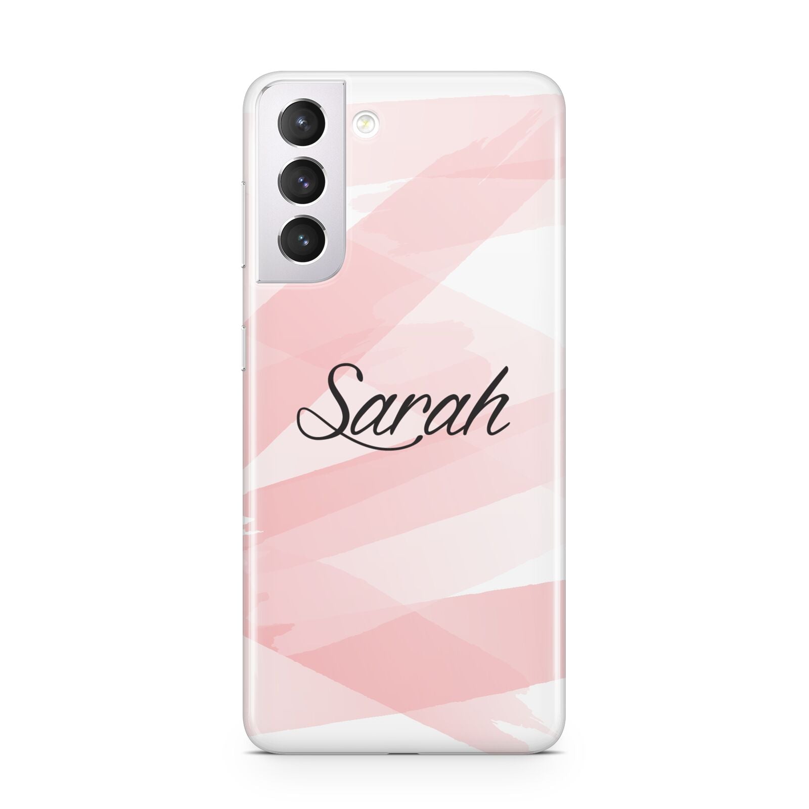 Personalised Pink Watercolour Name Samsung S21 Case