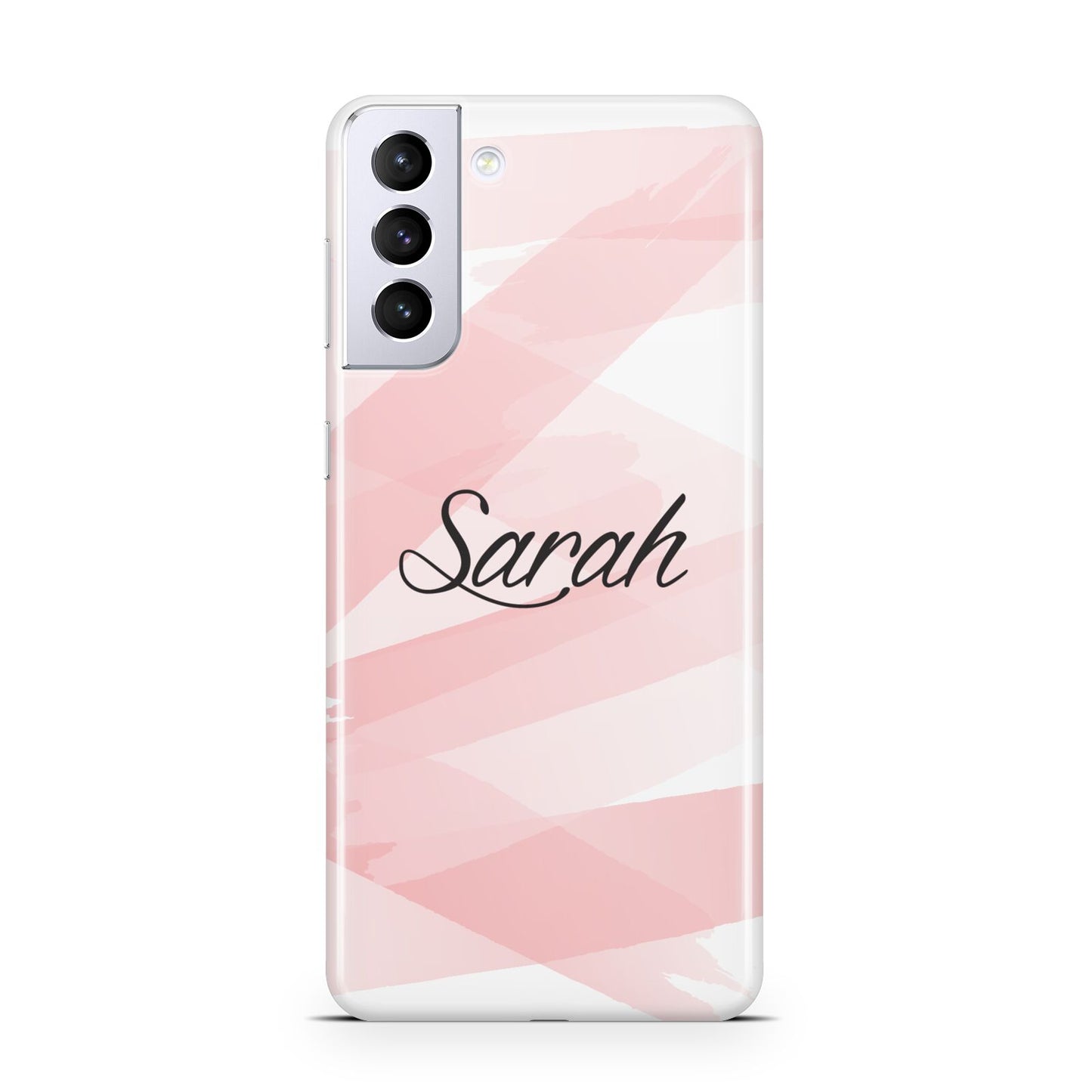 Personalised Pink Watercolour Name Samsung S21 Plus Case