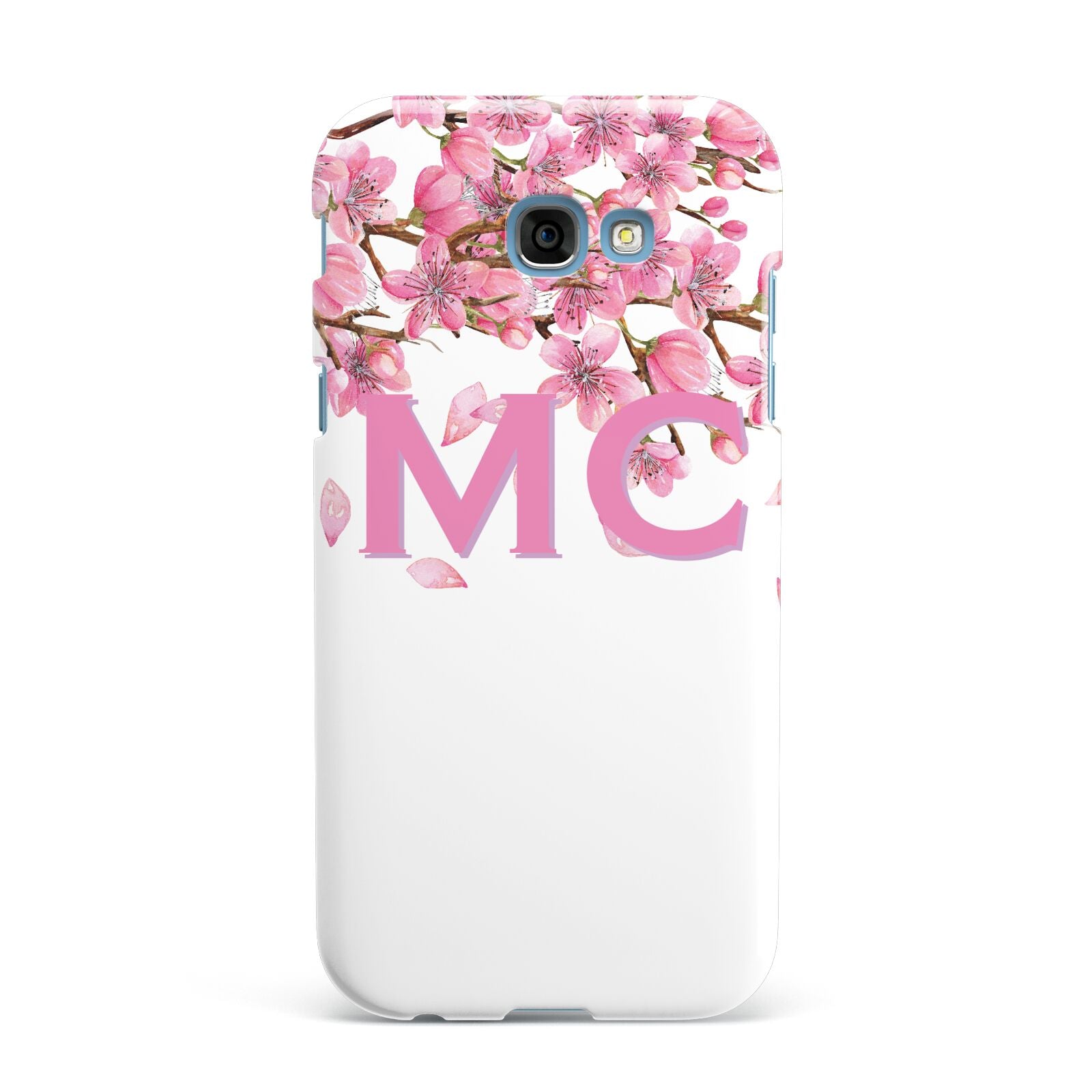 Personalised Pink White Blossom Samsung Galaxy A7 2017 Case