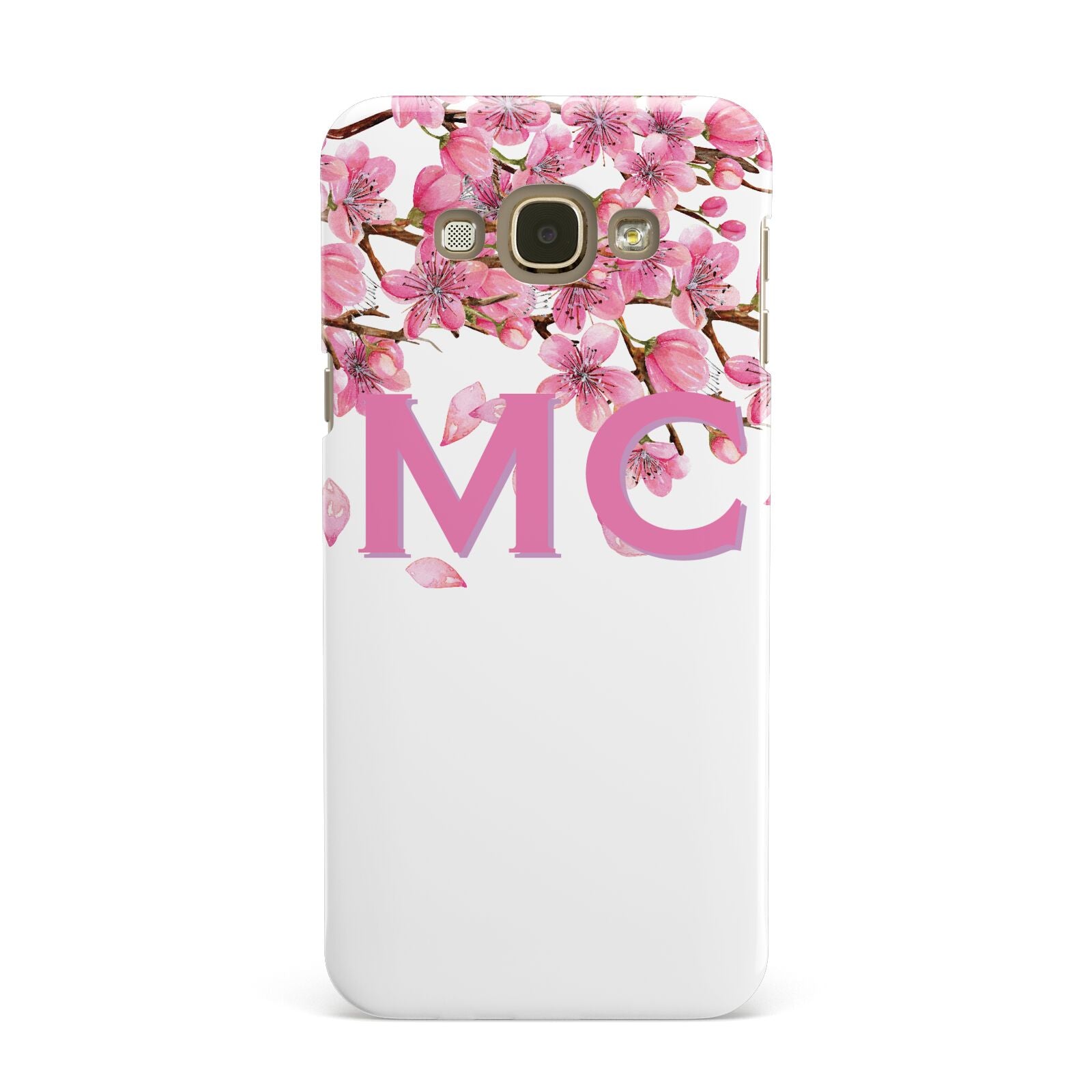 Personalised Pink White Blossom Samsung Galaxy A8 Case