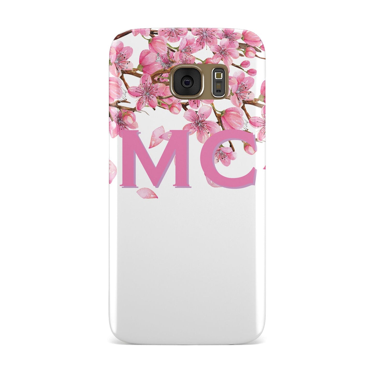 Personalised Pink White Blossom Samsung Galaxy Case