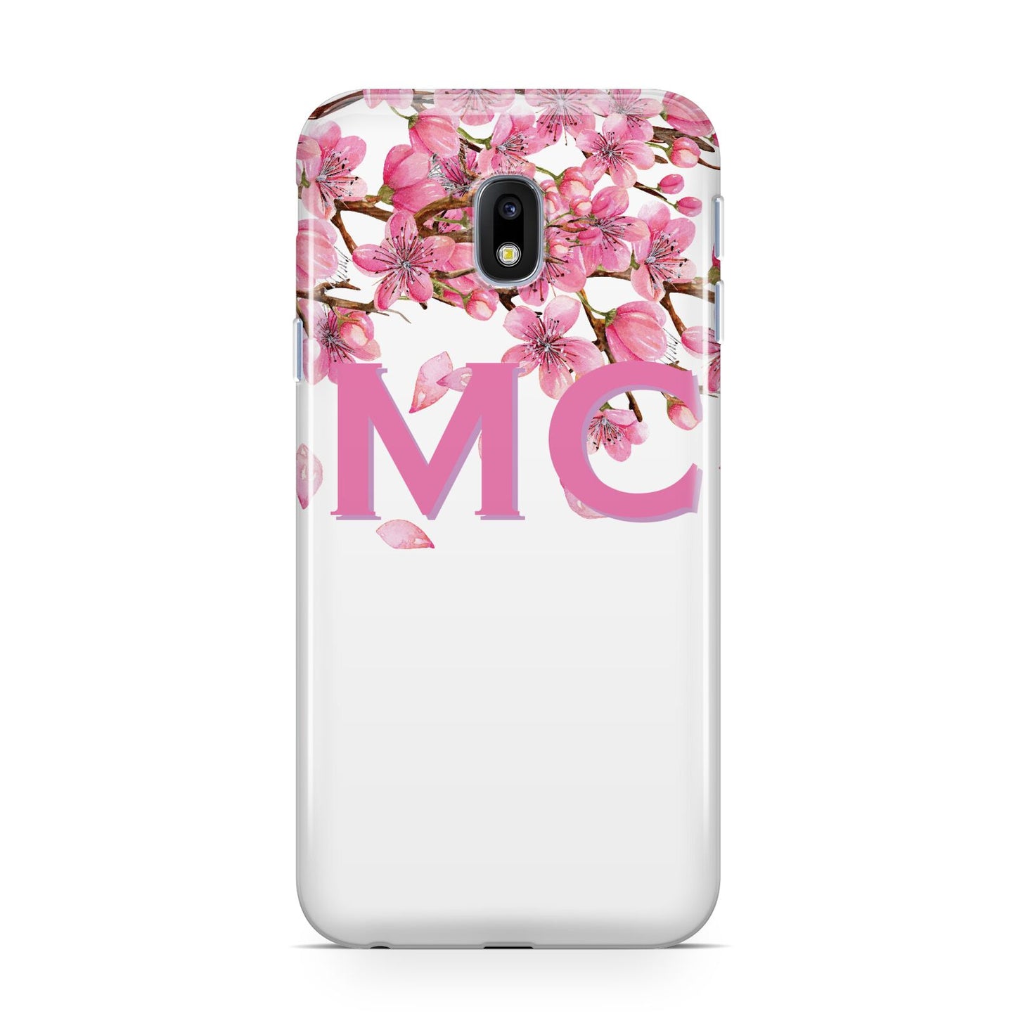 Personalised Pink White Blossom Samsung Galaxy J3 2017 Case