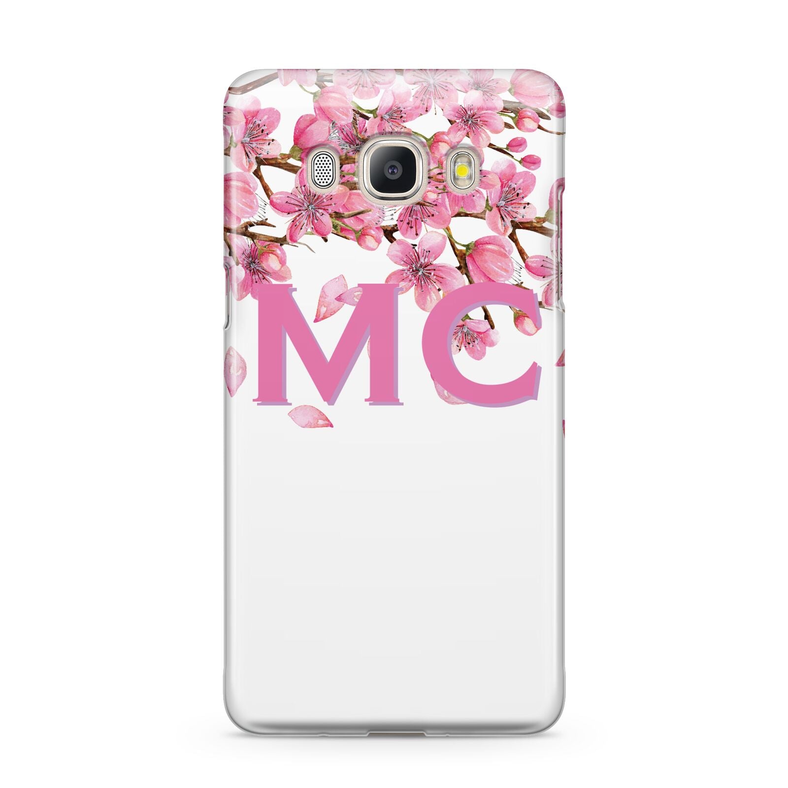 Personalised Pink White Blossom Samsung Galaxy J5 2016 Case