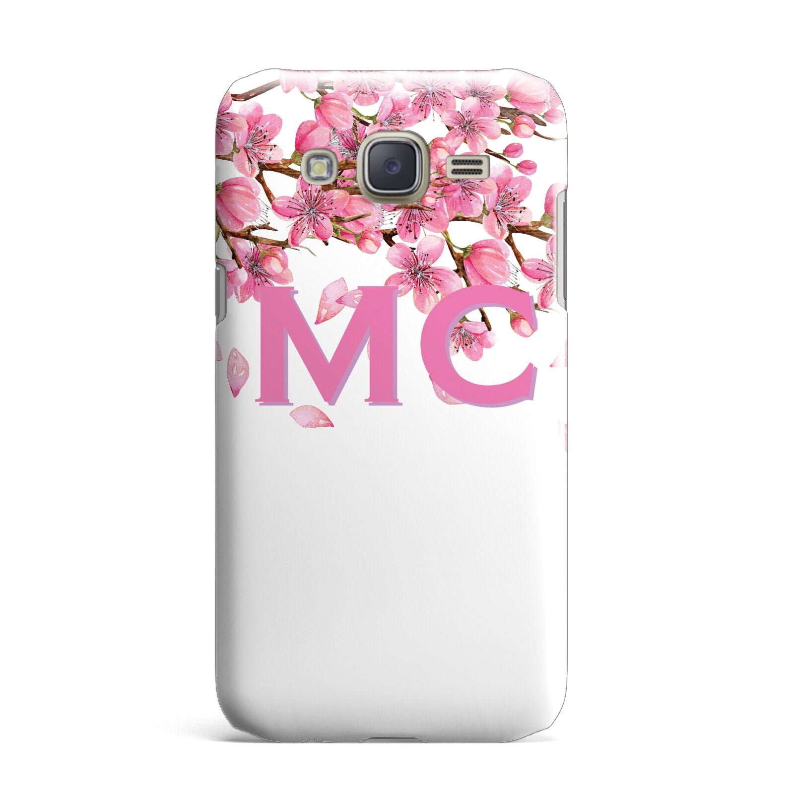 Personalised Pink White Blossom Samsung Galaxy J7 Case