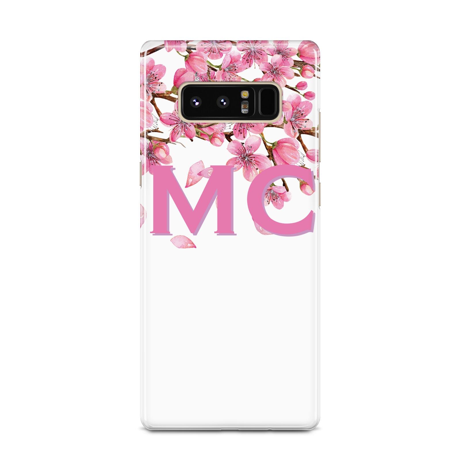 Personalised Pink White Blossom Samsung Galaxy Note 8 Case