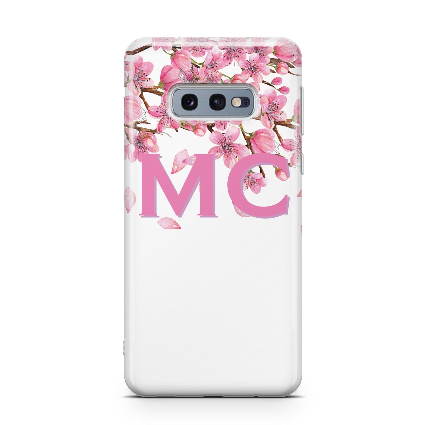 Personalised Pink White Blossom Samsung Galaxy S10E Case