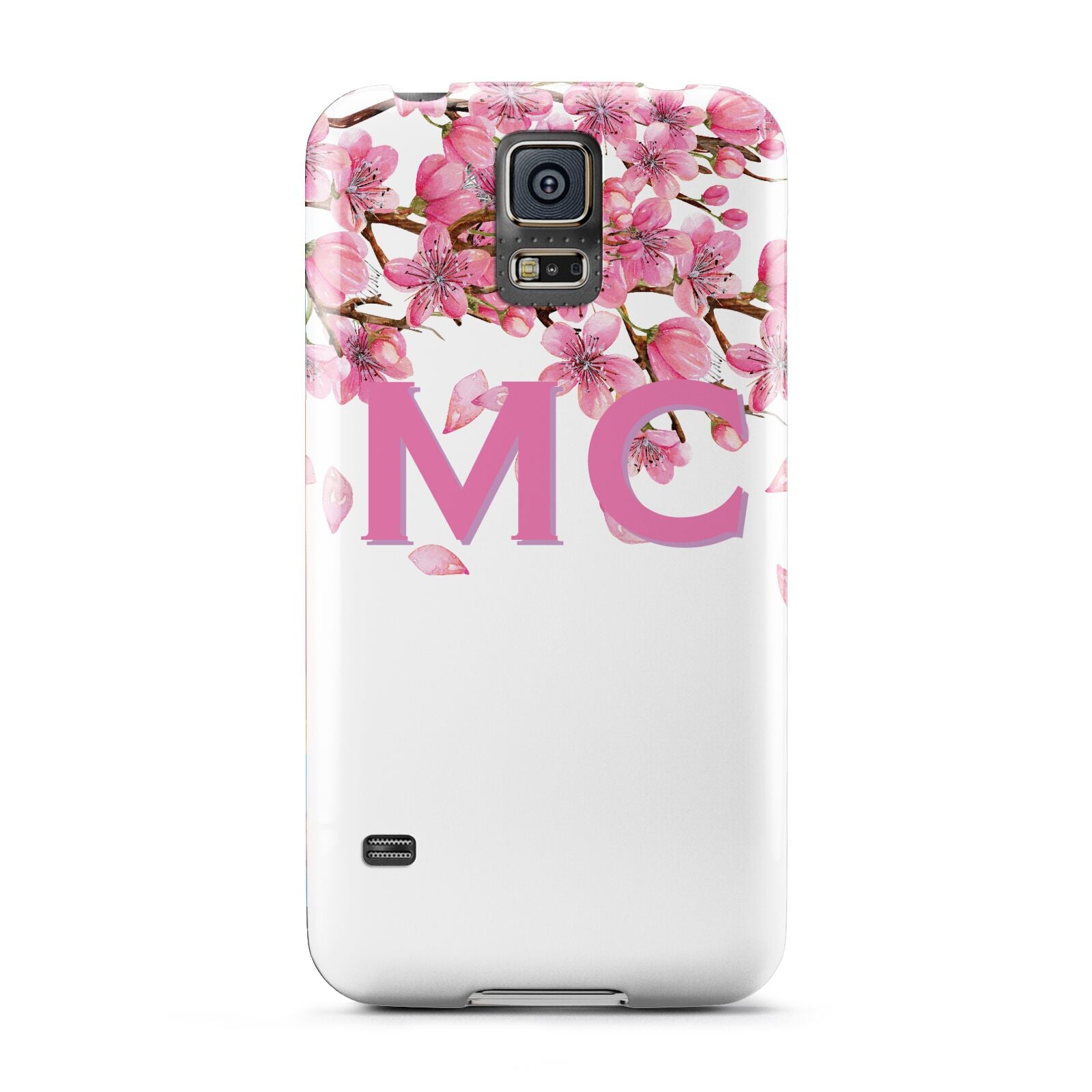 Personalised Pink White Blossom Samsung Galaxy S5 Case