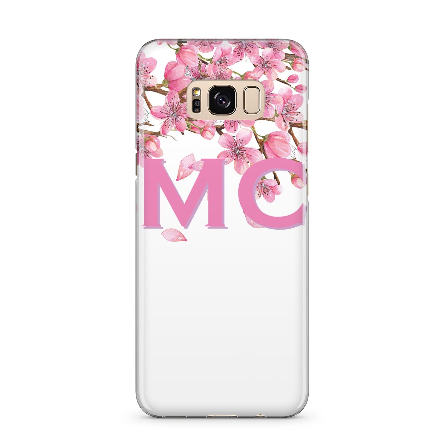 Personalised Pink White Blossom Samsung Galaxy S8 Plus Case